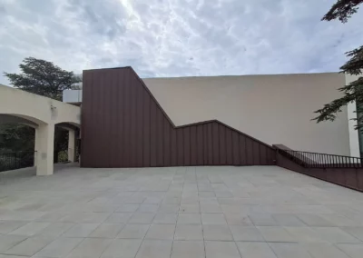 réalisation métallique sur mesure Chantier ENSM façade extérieure