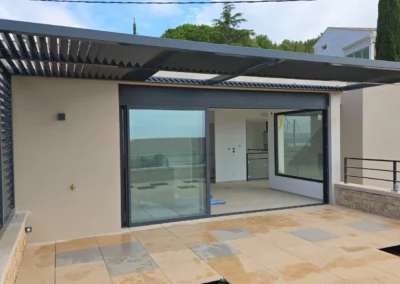 pergola début de chantier