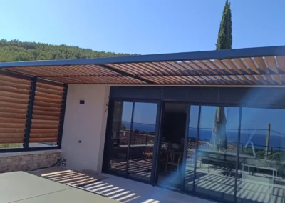 pergola terrasse chantier